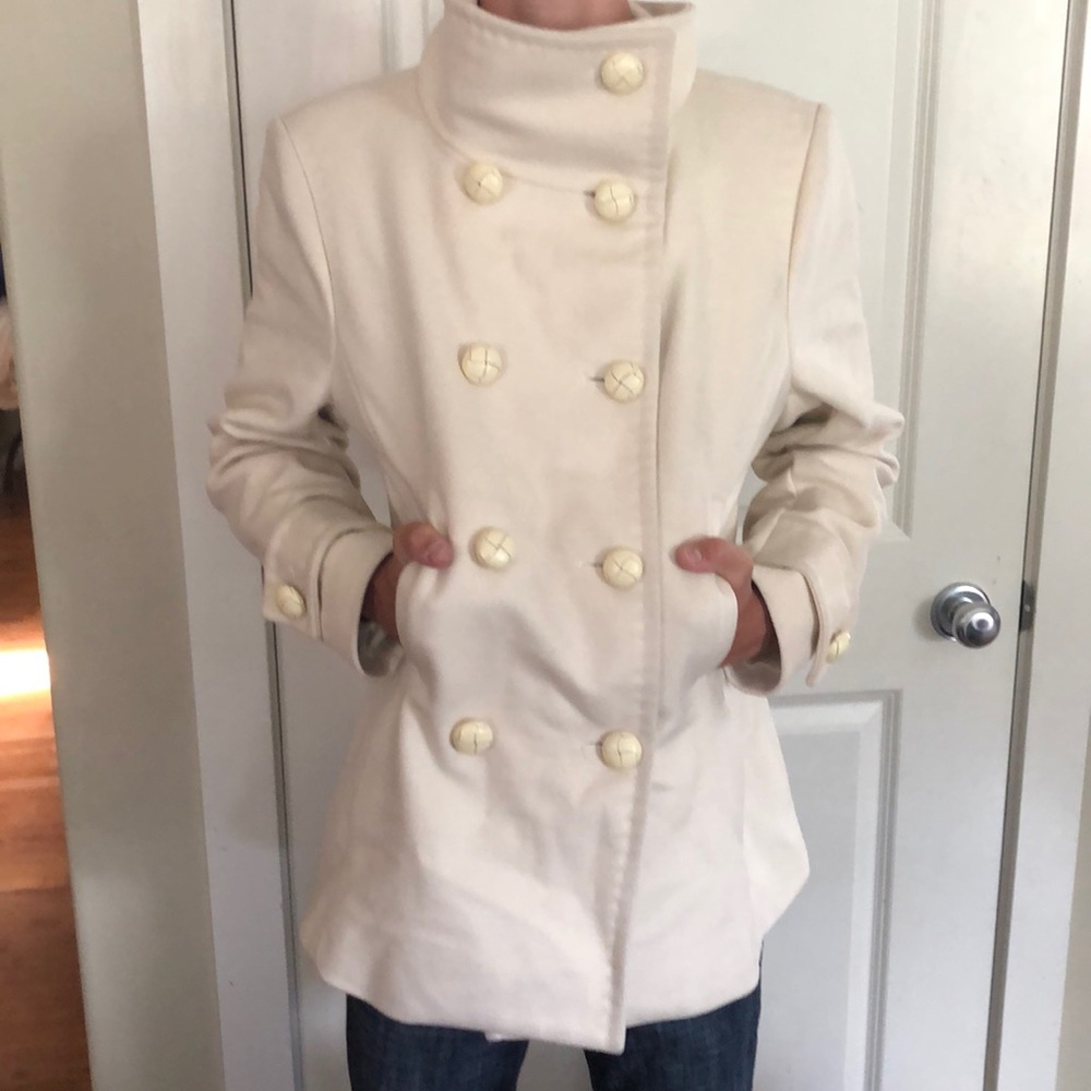Ivory pea coat